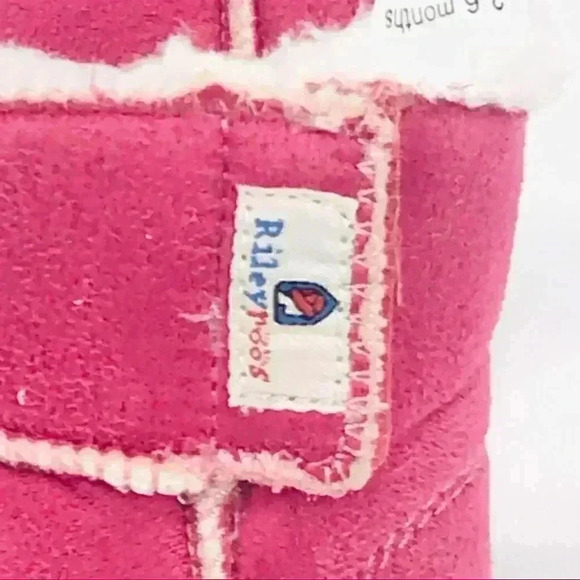 RILEYROOS BOOTS BABY 3-6 MONTHS CATERS IN HOT PINK SUEDE COZY WALKERS - Picture 7 of 16